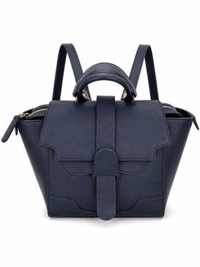 Senreve Mini Maestra Navy Mimosa Leather Convertible Bag